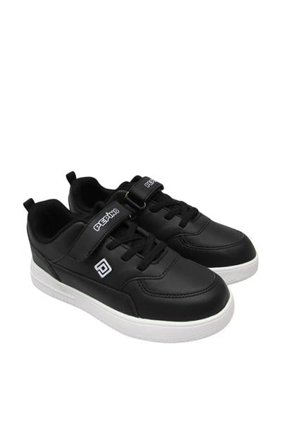 Pepino Unisex Çocuk Cırt Bantlı Spor Ayakkabı Siyah Beyaz P-1302