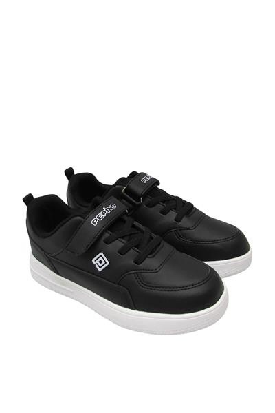 Pepino Unisex Çocuk Cırt Bantlı Spor Ayakkabı Siyah Beyaz P-1302