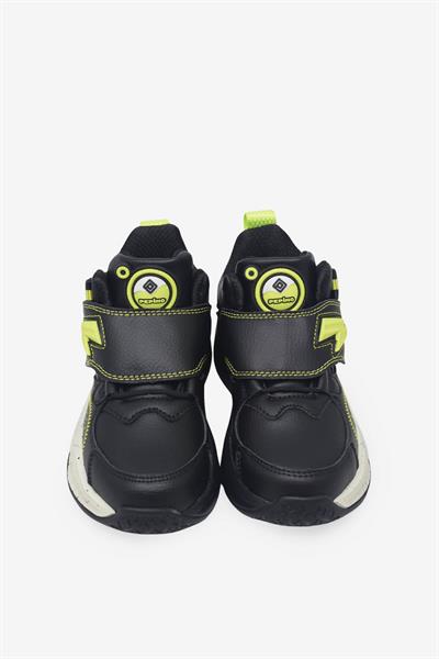 Pepino Unisex Çocuk Cırtlı Basket Ayakkabısı Siyah Sarı P-1828