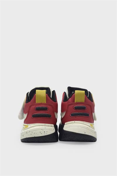 Pepino Unisex Çocuk Cırtlı Basket Ayakkabısı Krem Kırmızı P-1828