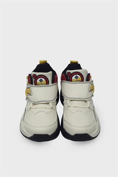 Pepino Unisex Çocuk Cırtlı Basket Ayakkabısı Krem Kırmızı P-1828