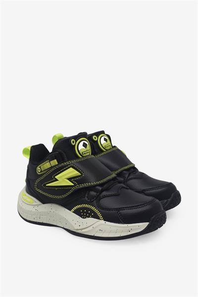 Pepino Unisex Çocuk Cırtlı Basket Ayakkabısı Siyah Sarı P-1828