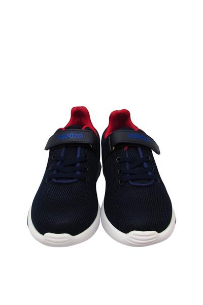 Pepino Unisex Çocuk Cırtlı Fileli Spor Ayakkabı Lacivert Kırmızı P-412