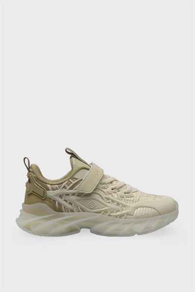 Pepino Unisex Çocuk Cırtlı Sneaker Krem P-2242