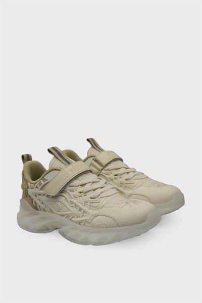 Pepino Unisex Çocuk Cırtlı Sneaker Krem P-2242