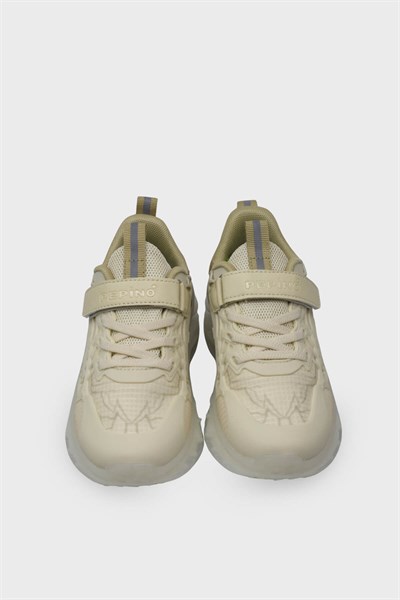 Pepino Unisex Çocuk Cırtlı Sneaker Krem P-2242