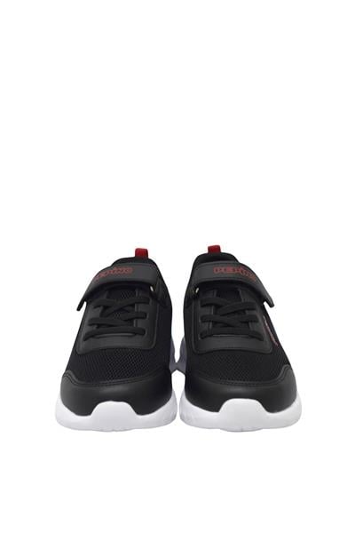 Pepino Unisex Çocuk Cırtlı Sneakers Spor Ayakkabı Siyah Kırmızı P-1423