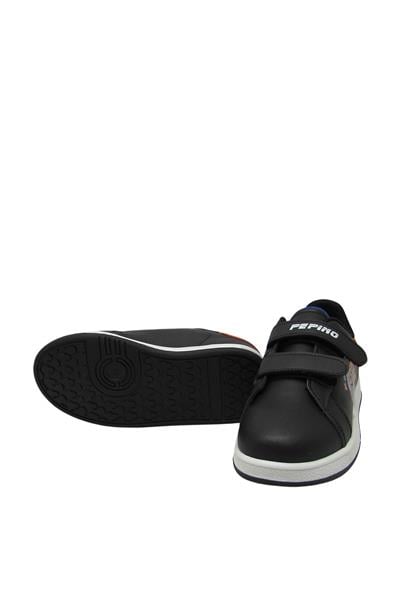 Pepino Unisex Çocuk Cırtlı Spor Ayakkabı Siyah Turuncu P-206