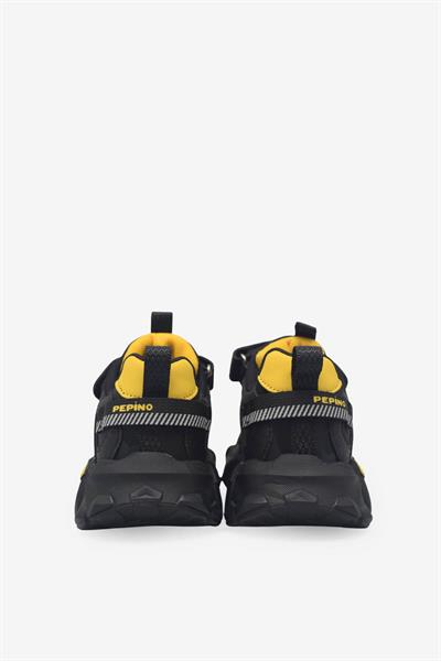 Pepino Unisex Çocuk Cırtlı Spor Ayakkabı Siyah Sarı P-2000