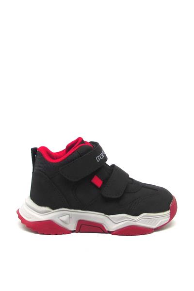 Pepino Unisex Çocuk Cırtlı Spor Ayakkabı Siyah Kırmızı P-1387