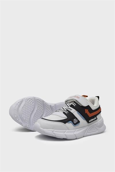 Pepino Unisex Çocuk Cırtlı Spor Ayakkabı Beyaz Turuncu P-1432
