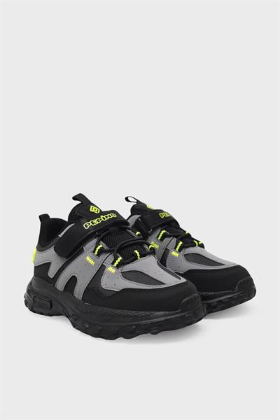 Pepino Unisex Çocuk Cırtlı Spor Ayakkabı Siyah Füme P-1734