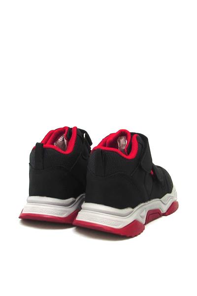 Pepino Unisex Çocuk Cırtlı Spor Ayakkabı Siyah Kırmızı P-1387