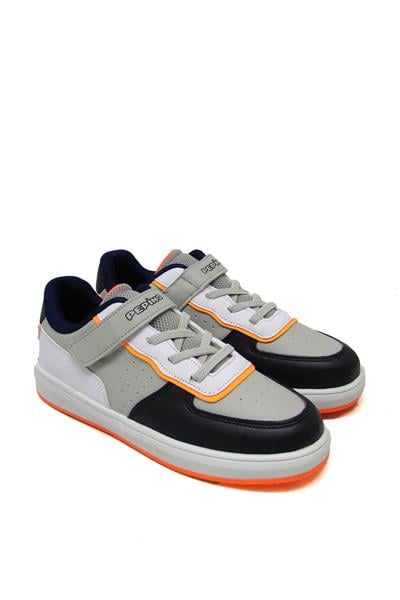 Pepino Unisex Çocuk Cırtlı Spor Ayakkabı Gri Lacivert P-964
