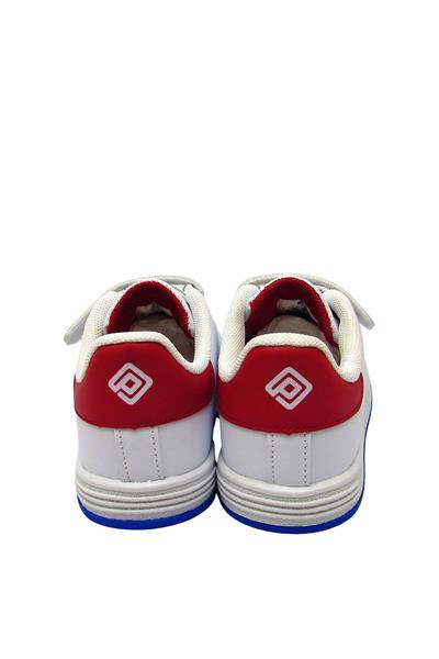 Pepino Unisex Çocuk Cırtlı Spor Ayakkabı Beyaz Kırmızı P-206