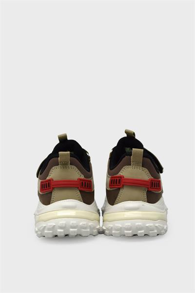 Pepino Unisex Çocuk Cırtlı Spor Ayakkabı Vizon Kahve P-1734