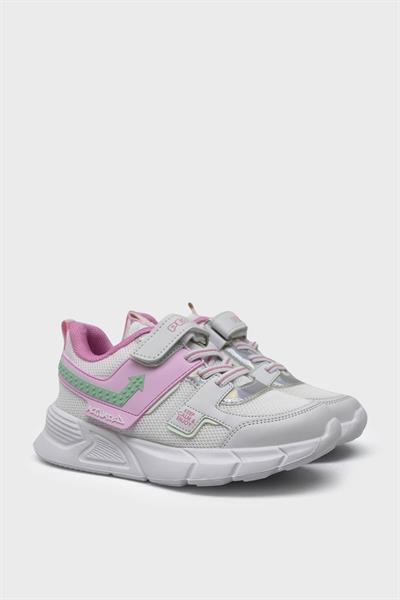 Pepino Unisex Çocuk Cırtlı Spor Ayakkabı Beyaz Pembe P-1432
