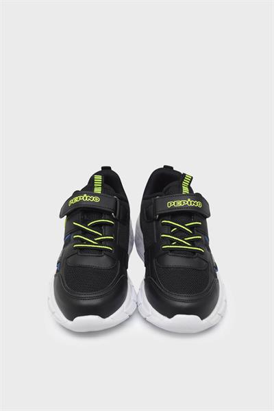 Pepino Unisex Çocuk Cırtlı Spor Ayakkabı Siyah P-1432