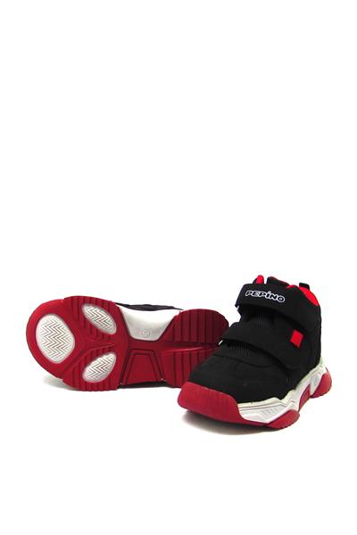 Pepino Unisex Çocuk Cırtlı Spor Ayakkabı Siyah Kırmızı P-1387