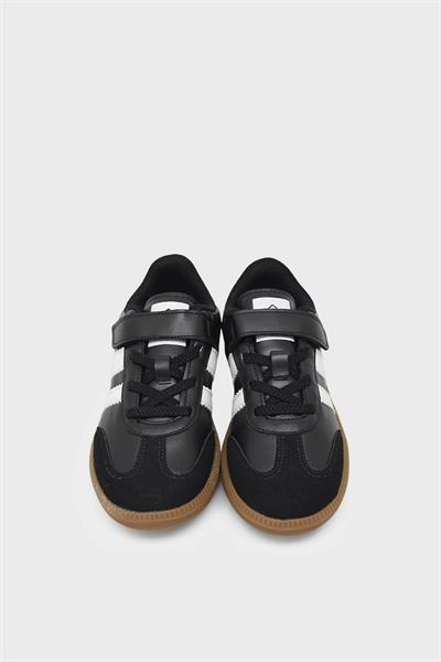 Pepino Unisex Çocuk Cırtlı Spor Ayakkabı Siyah Beyaz P-1794