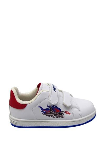 Pepino Unisex Çocuk Cırtlı Spor Ayakkabı Beyaz Kırmızı P-206