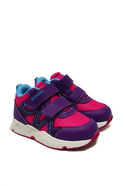 Pepino Unisex Çocuk Cırtlı Spor Bot Fuşya Mor P-1576