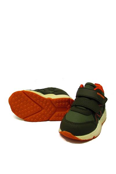 Pepino Unisex Çocuk Cırtlı Spor Bot Haki Turuncu P-1576