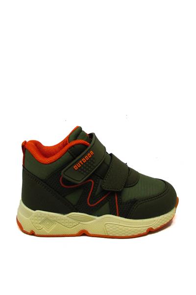 Pepino Unisex Çocuk Cırtlı Spor Bot Haki Turuncu P-1576