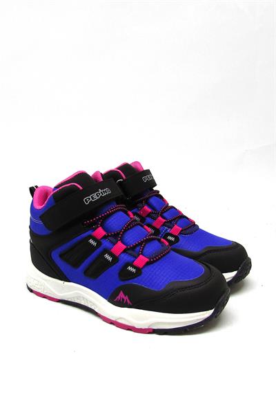 Pepino Unisex Çocuk Cırtlı Spor Bot Mor Fuşya P-1358