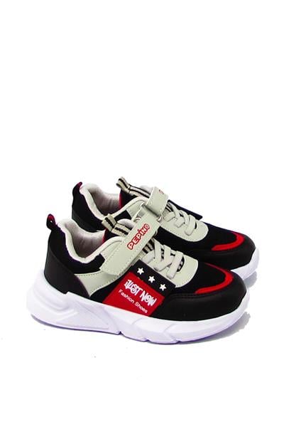 Pepino Unisex Çocuk Fileli Yazlık Spor Ayakkabı Siyah P-1226