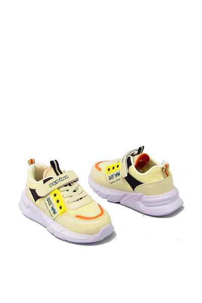 Pepino Unisex Çocuk Fileli Yazlık Spor Ayakkabı Krem P-1226