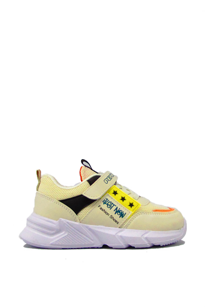 Pepino Unisex Çocuk Fileli Yazlık Spor Ayakkabı Krem P-1226