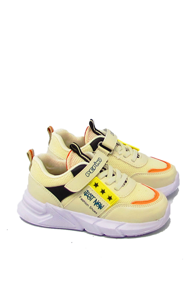 Pepino Unisex Çocuk Fileli Yazlık Spor Ayakkabı Krem P-1226