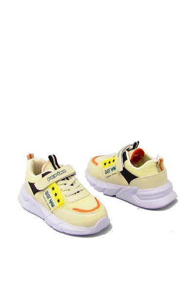 Pepino Unisex Çocuk Fileli Yazlık Spor Ayakkabı Krem P-1226