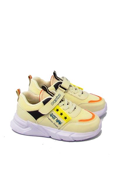 Pepino Unisex Çocuk Fileli Yazlık Spor Ayakkabı Krem P-1226