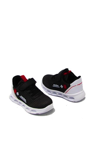 Pepino Unisex Çocuk Fileli Yazlık Spor Ayakkabı Siyah Füme P-1213