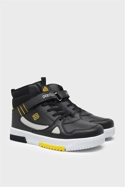 Pepino Unisex Çocuk Jordan Spor Ayakkabı Siyah Sarı P-1563