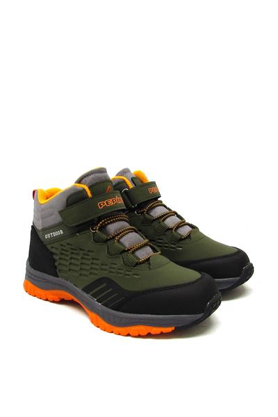 Pepino Unisex Çocuk Outdoor Bot Siyah Haki Turuncu P-1391