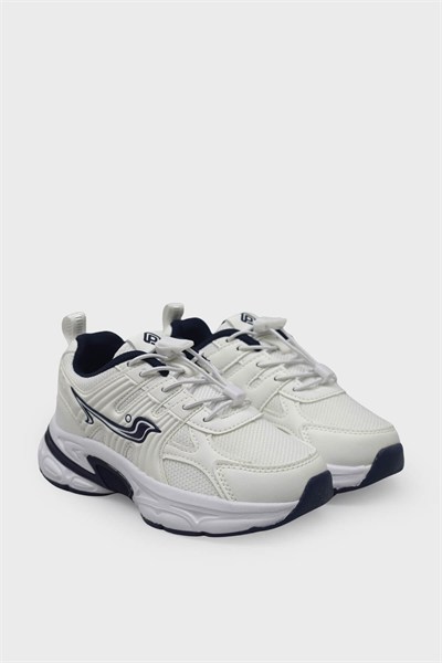 Pepino Unisex Çocuk Spor Ayakkabı Beyaz Lacivert P-2348
