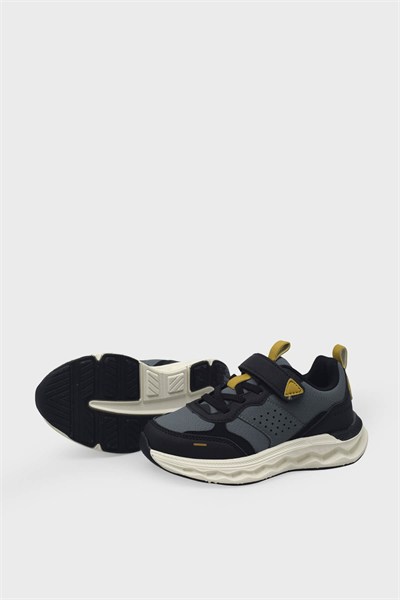 Pepino Unisex Çocuk Spor Ayakkabı Füme Siyah P-2382