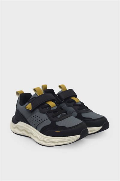 Pepino Unisex Çocuk Spor Ayakkabı Füme Siyah P-2382