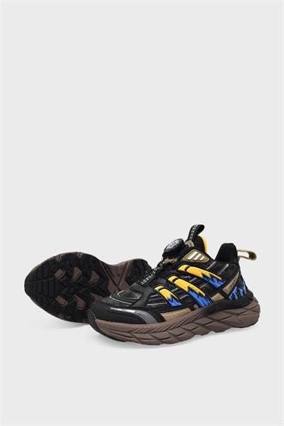 Pepino Unisex Çocuk Spor Ayakkabı Siyah Sarı P-1843