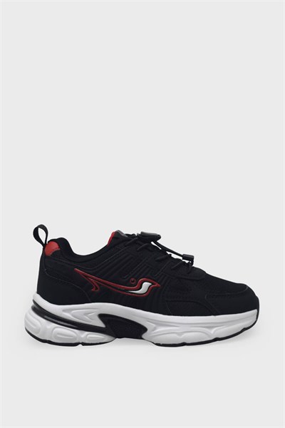 Pepino Unisex Çocuk Spor Ayakkabı Siyah Kırmızı P-2348