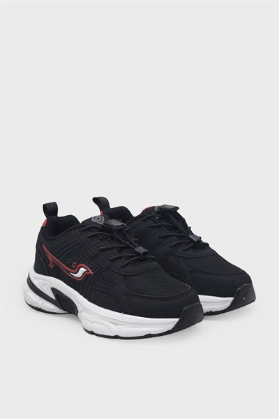 Pepino Unisex Çocuk Spor Ayakkabı Siyah Kırmızı P-2348