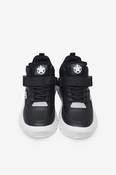 Pepino Unisex Çocuk Spor Bot Siyah Beyaz P-2036