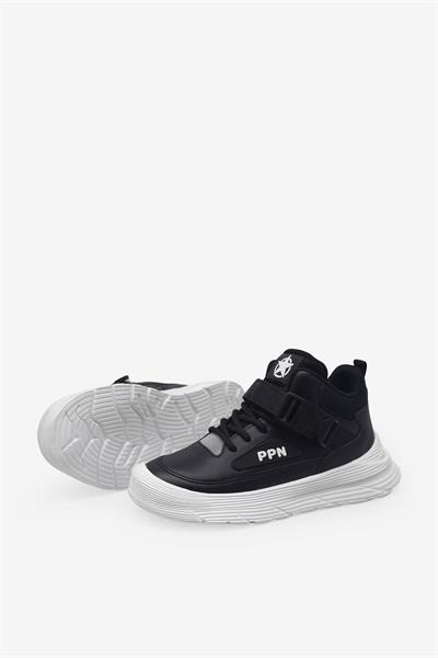 Pepino Unisex Çocuk Spor Bot Siyah Beyaz P-2036