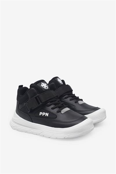 Pepino Unisex Çocuk Spor Bot Siyah Beyaz P-2036