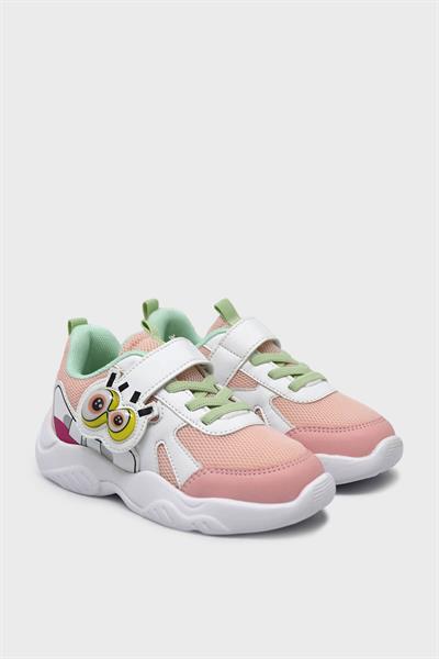 Pepino Unisex Çocuk Yazlık Cırtlı Spor Ayakkabı Pudra Beyaz P-1634