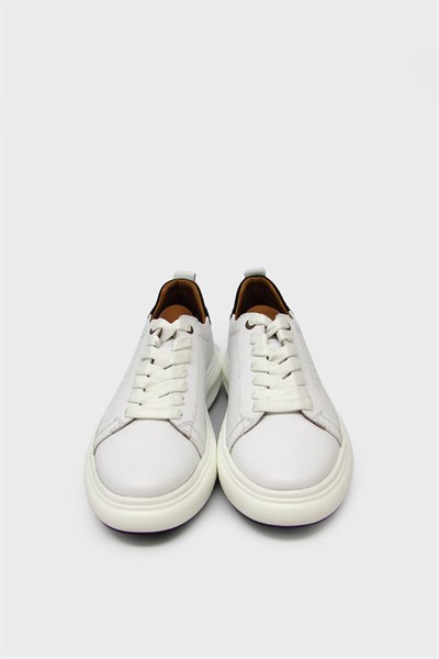 Pepita Erkek Deri Sneakers Beyaz SRLR-6589