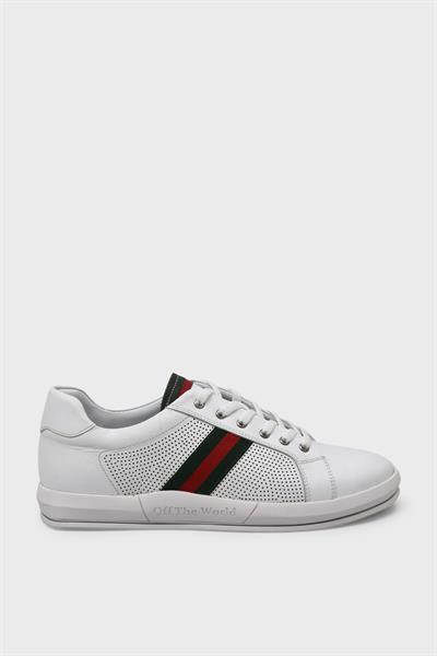 Pepita Erkek Deri Sneakers Beyaz SRLR6572